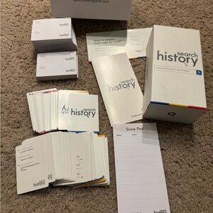 Search History Party Game - White Box with Cards